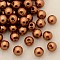 Imitation Pearl Acrylic Beads, Dyed, Round, Chocolate, 6x5.5mm, Hole: 1.5~2mm, about 4500pcs/pound