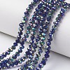 Electroplate Transparent Glass Beads Strands EGLA-A034-T4mm-Q08-1