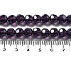 Electroplate Transparent Glass Beads Strands EGLA-A035-T8mm-A15-4