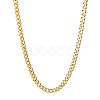 PVD Vacuum Plating 201 Stainless Steel Curb Chain Necklaces NJEW-Q336-11B-G-1