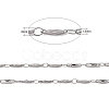 Tarnish Resistant 304 Stainless Steel Bar Link Chains CHS-K001-76-2