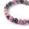 Natural Rhodonite Beads Stretch Bracelets X-BJEW-F380-01-B16-3
