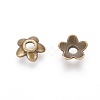 Tibetan Style Alloy Bead Caps X-TIBEB-P002-08AB-RS-2