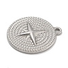 Anti-Tarnish 304 Stainless Steel Pendants STAS-D197-15P-2