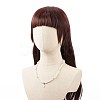 Plastic Pearl Daisy Pendant Dangle Earrings & Stretch Bracelet & Pendant Necklace SJEW-JS01256-4