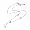 304 Stainless Steel Butterfly Lariat Necklaces NJEW-I240-17-2