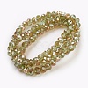 Electroplate Glass Beads Strands GLAA-K027-HR-B03-2