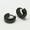 Personalized Unisex 304 Stainless Steel Huggie Hoop Earrings EJEW-G120-38D-1