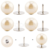 20Pcs ABS Plastic Pearl No Sewing Buttons BUTT-CY0001-22B-7