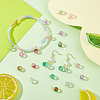 200Pcs Frosted Baking Paint Glass Charms PALLOY-GA00022-4