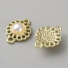 Alloy & White Plastic Pearl Links Connector Charms FIND-WH0365-082G-03-2