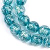 Handmade Gold Foil Lampwork Beads Strands LAMP-Q002-01A-2