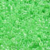 Electroplate Transparent Glass Seed Beads SEED-S042-16A-07-3