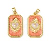 Brass Enamel Pendants KK-L190-008G-01-1