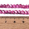 Transparent Electroplate Glass Beads Strands EGLA-Q131-01A-08-4