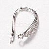 Brass Micro Pave Cubic Zirconia Earring Hooks ZIRC-A008-09P-2