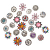 AHADERMAKER Alloy Rhinestone Snap Buttons DIY-GA0005-43-1