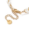Glass & Shell Pearl Bead Bracele BJEW-TA00180-01-3