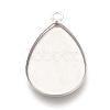 Tarnish Resistant 201 Stainless Steel Pendant Cabochon Settings STAS-S057-34-1