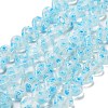 Handmade Millefiori Glass Heart Bead Strands LK-P017-12-1