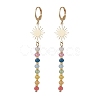 Sun Dyed Natural Malaysia Jade Hoop Earrings EJEW-JE06873-2
