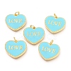 Brass Enamel Pendants KK-B027-03G-E-1