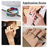6Pcs 6 Style 201 Stainless Steel Engravable Grooved Finger Rings Set for Women RJEW-YS0001-02-8