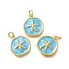 Brass Enamel Pendants X-KK-Q043-11G-A-1