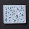 Line & Flat Round & Heart & Star & Flower & Moon Filling Silicone Molds DIY-M029-08-1