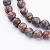 Natural Red Leopard Skin Jasper Beads Strands X-GSR6mmC066-2