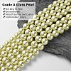 Eco-Friendly Dyed Glass Pearl Round Beads Strands HY-A002-12mm-RB012-3