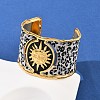 304 Stainless Steel Cuff Bangles for Women BJEW-K285-01B-G-3