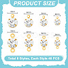 DIY Flat Round Brass Rhinestone Connector Charms & Pendant Jewelry Making Findings Kits DIY-GA0001-69G-2