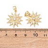 Brass Micro Pave Clear Cubic Zirconia Pendants KK-D223-03G-2
