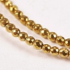 Electroplate Non-magnetic Synthetic Hematite Beads Strands X-G-J169B-2mm-04-3