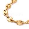 PVD Vacuum Plating 304 Stainless Steel Coffee Bean Chain Bracelet for Men Women BJEW-E031-16G-01-2