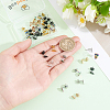 50Pcs 5 Colors 304 Stainless Steel Stud Earring Findings STAS-BBC0010-42-3