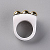 Opaque Acrylic Finger Rings RJEW-T010-11-3