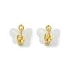 Light Gold Tone Alloy with Glass Charms PALLOY-Q457-01G-01-1