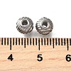 304 Stainless Steel Corrugated Beads STAS-V009-12E-P-2