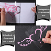 Gorgecraft 16 Sheets 4 Colors Heart with Wing PVC Waterproof Car Stickers DIY-GF0008-97-6