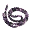 Natural Purple Fluorite Beads Strands G-P530-B08-01-9