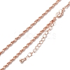 Brass Rope Chain Necklaces NJEW-K123-12RG-1