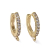 Brass Huggie Hoop Earring Findings X-KK-P150-42G-1
