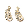 Alloy Rhinestone Pendants FIND-B051-06G-1