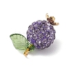 Pave Disco Ball Beads with Transparent Acrylic Charms and 304 Stainless Steel Bead Caps and Brass Ball Head pins Pendants X-PALLOY-TA00243-5