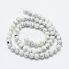 Synthetic Howlite Beads Strands G-T053-6mm-01-1-2