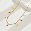 Elegant Ocean Style Brass Clear Cubic Zirconia Turtle Shell Pendant Bib Necklaces for Women Beach Wear RD4972-4