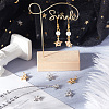 8Pcs 2 Colors Brass Cubic Zirconia Charms ZIRC-BBC0001-75-4