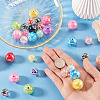 28Pcs 2 Colors UV Plating Acrylic Printed Beads FIND-TA0010-64-6